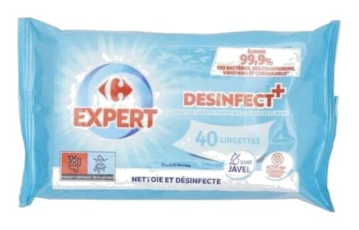 Lingettes Désinfectantes Carrefour Expert 40 unités