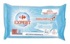 Lingettes Désinfectantes Carrefour Expert 40 unités