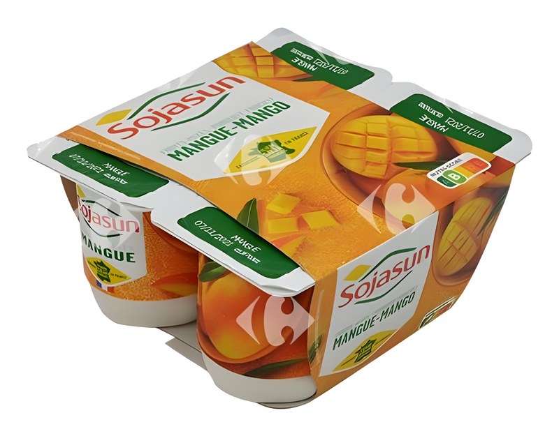 Dessert Végétal Mangue Passion sans Lactose Sojasun 4x100 g