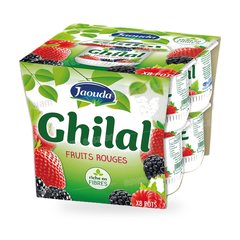 YAOURT GHILAL FRUITS ROUGES 8*110G PACK JAOUDA
