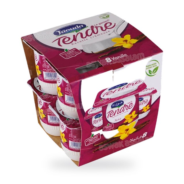YAOURT TENDRE VANILLE  8*110G PACK JAOUDA