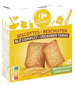 Biscottes au blé complet – 300g