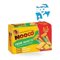 Biscuits fourrés crème noisette Nooco – Lot de 6 x 35g