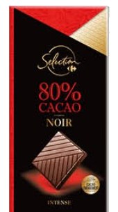 Chocolat noir 80% Carrefour – 80g