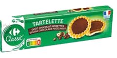 Biscuits tartelettes chocolat noisette Carrefour – 150g