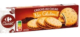 Biscuits goût chocolat sans gluten Carrefour – 120g