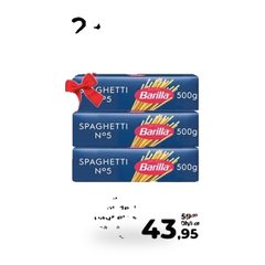 Spaghetti N°5 Barilla – Lot de 3 x 500g