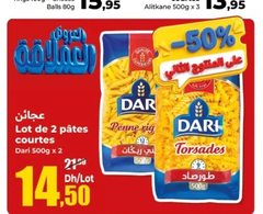 Pâtes courtes Dari – Lot de 2 x 500g