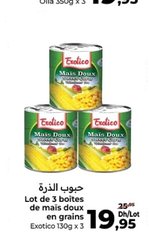 Maïs doux en grains Exotico – Lot de 3 x 130g