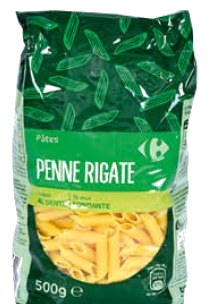 Pâtes penne rigate Carrefour – 500g