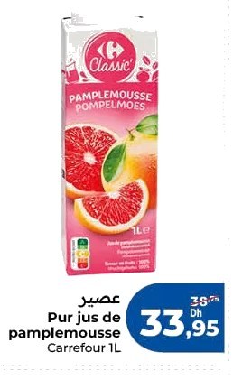 Jus de pamplemousse Carrefour Classic – 1L