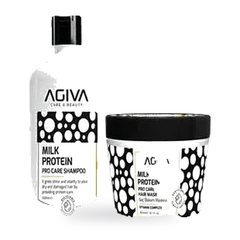 Shampoing + masque capillaire Agiva Milk Protein – Lot de 2