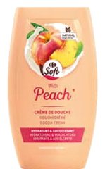 Crème de douche à la pêche et amande Carrefour Soft – 250ml
