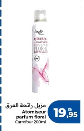 Déodorant spray parfum floral Carrefour – 200ml