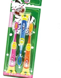 Brosse à dents pour enfants 3-6 ans Carrefour Soft – Lot de 3