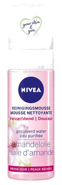 MOUSSE NETTOYANTE EAU PURIFIEE A L’HUILE D’AMANDE POUR PEAUX SECHES 150ML NIVEA