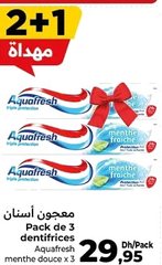 Dentifrices Aquafresh menthe douce – Lot de 3