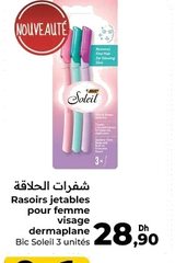Rasoirs jetables pour femme visage dermaplane Bic Soleil – Lot de 3