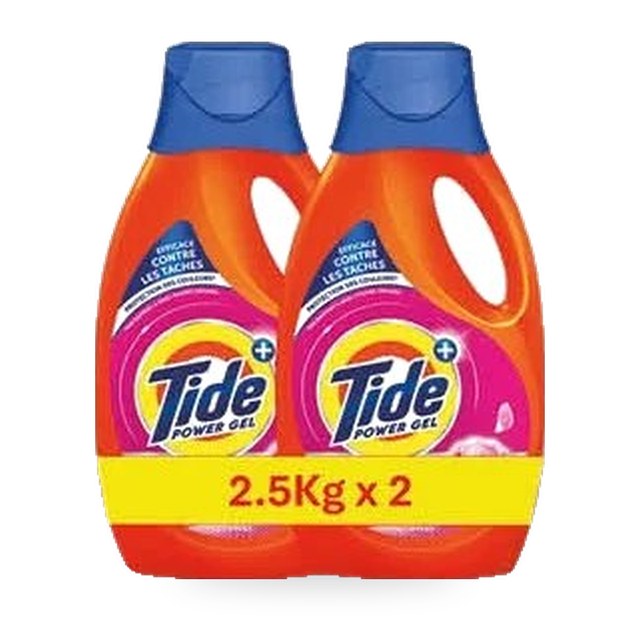 Lessive liquide Tide – Lot de 2 x 2.5kg