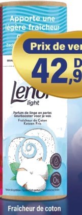 Parfum de linge en perles Lenor Light – Fraîcheur de coton