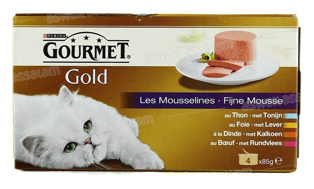 SELECTION MIXTE DE MOUSSELINES POUR CHAT GOURMET GOLD 4*85G PURINA