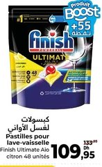 Pastilles pour lave-vaisselle Finish Ultimate Aio citron – Lot de 48 unités
