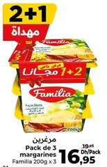 Margarines Familia – Lot de 3 x 200g