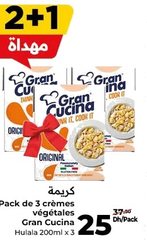 Crèmes végétales Gran Cucina Hulala – Lot de 3 x 200ml