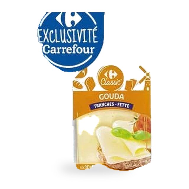 Fromage Gouda en tranches Carrefour – 200g (10 tranches)