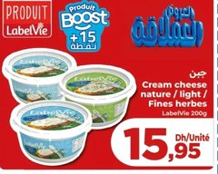 Cream cheese nature / light / fines herbes LabelVie – 200g