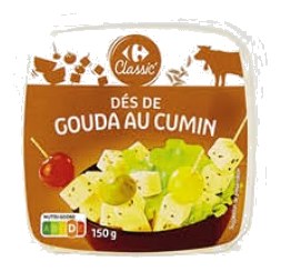 Fromage dés de gouda au cumin Carrefour – 150g