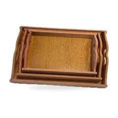 Plateaux en bois – Lot de 3 pièces (28x20cm, 33x23cm, 39x29cm)