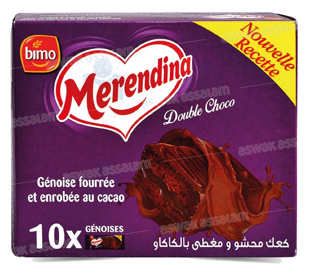 GENOISE FOURREE ET ENROBEE AU CACAO 10*36G PACK MERENDINA