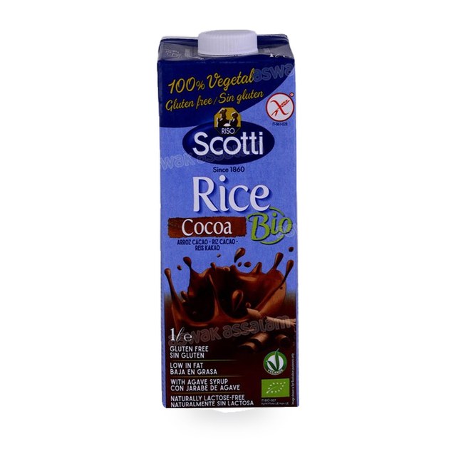 BOISSON DE RIZ AU CACAO BIO SANS GLUTEN 1L  SCOTTI