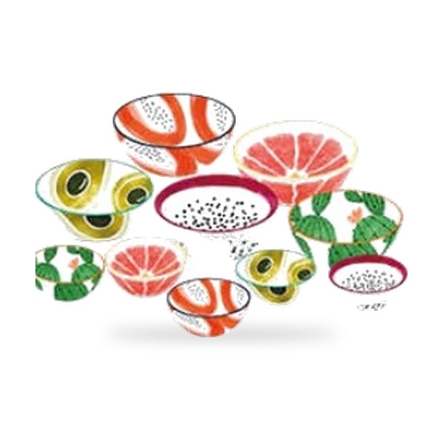Coupelle en porcelaine motifs fruits – 11cm