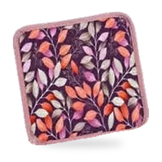 Manique Feuilles mauve – 20x20cm