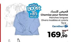 Chemise manches longues pour femme