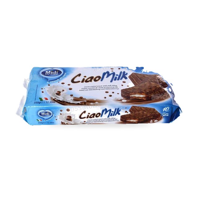 GOUTER ENROBE DE CACAO ET FOURRE AU LAIT CIAO MILK 350G MIDI