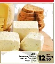 Fromage Gouda nature / cumin Kroon – 100g (prix au kg)