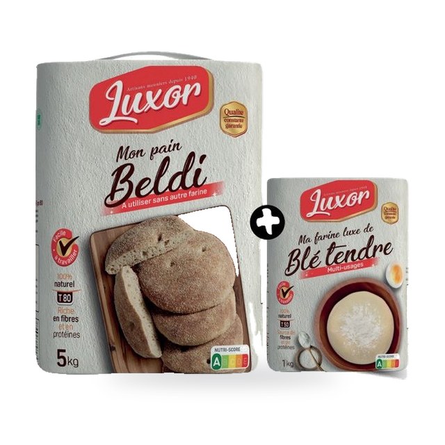 Farine pain Beldi 5kg + farine de luxe 1kg – LUXOR