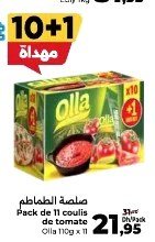 Coulis de tomate Olla – Lot de 11 x 110g