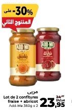 Confiture fraise + abricot – Lot de 2 x 360g