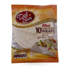 MINI WRAPS DE FARINE DE BLE 10 UNITES 250G DELI SUN