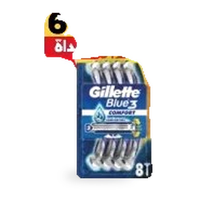 Rasoirs Gillette Blue 3 Comfort – Lot de 8 unités