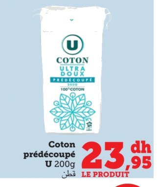 Coton prédécoupé U – 200g