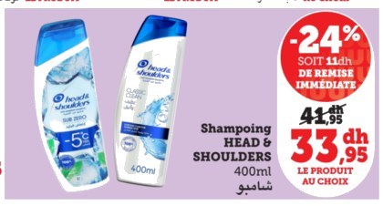 Shampoing HEAD & SHOULDERS – 400ml
