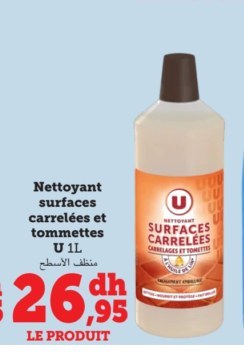 Nettoyant surfaces carrelées et tomettes U – 1L