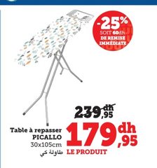 Table à repasser PICALLO – 30x105cm