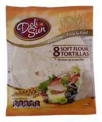 WRAPS DE FARINE DE BLE 8 UNITES 320G DELI SUN
