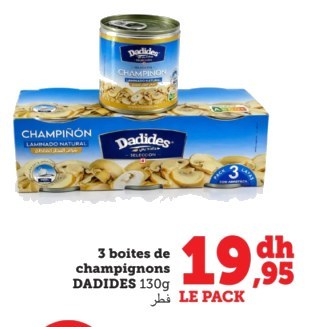 Champignons – Lot de 3 x 130g
